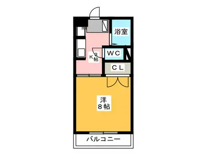 ロイヤルパレス(1K/1階)の間取り写真