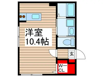 リュミエール海神(ワンルーム/1階)の間取り写真