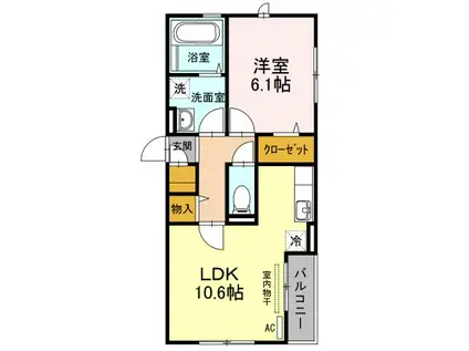 VIVO68(1LDK/3階)の間取り写真