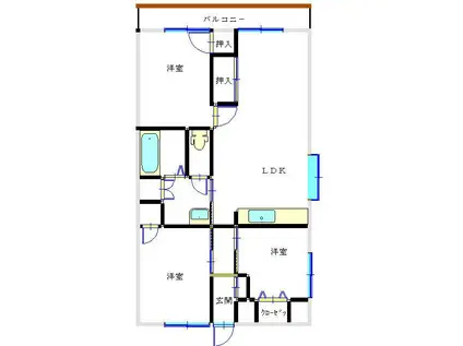 GRC OPUS BEPPU35(3LDK/3階)の間取り写真