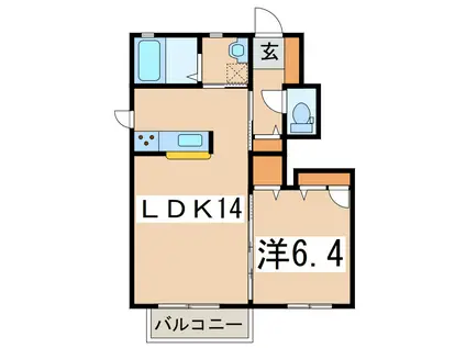 シャーメゾン柳原(1LDK/1階)の間取り写真