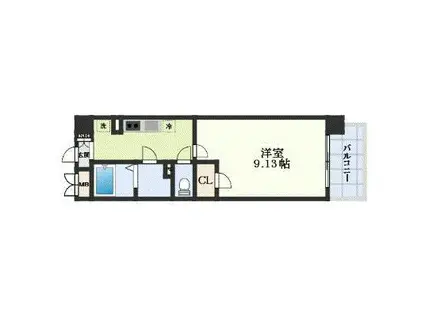 第31友健ビル(1K/3階)の間取り写真