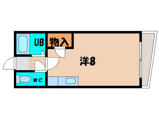 ノースコート梁川(ワンルーム/3階)の間取り写真