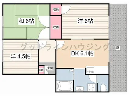ビスタ藤田(3DK/2階)の間取り写真