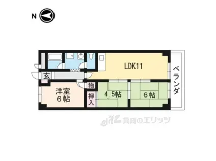 第3洛西ハイツ(3LDK/2階)の間取り写真