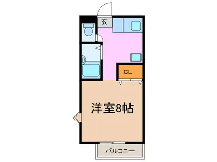 フローレスライフ(1K/2階)の間取り写真