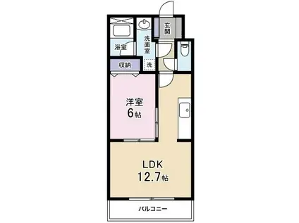 NY ESPERANSA(1LDK/2階)の間取り写真