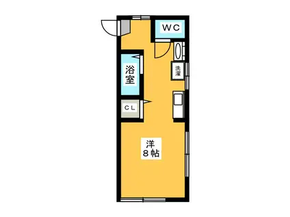 ベルソードHEISEI I(ワンルーム/2階)の間取り写真