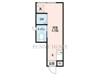 サークルハウス太子堂(ワンルーム/1階)の間取り写真