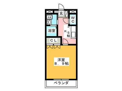 オーレスト・ハイム(1K/1階)の間取り写真