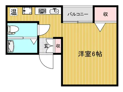 ルミエールシムラ(ワンルーム/2階)の間取り写真