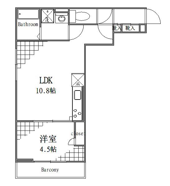セレスティア大島(1LDK/3階)の間取り写真