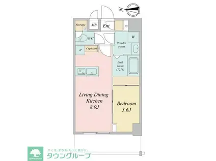 LIME RESIDENCE KAWAGUCHI イースト(1LDK/8階)の間取り写真