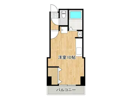 松山ビル(ワンルーム/2階)の間取り写真