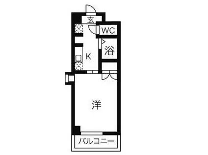 エトワール烏森(1K/3階)の間取り写真