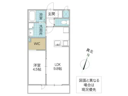 SOLARIS(1LDK/2階)の間取り写真