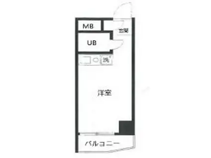 ライオンズマンション愛宕山(ワンルーム/6階)の間取り写真