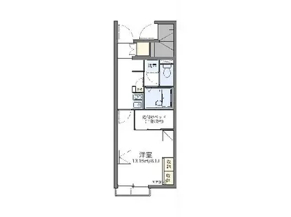 レオパレス天草I(1K/1階)の間取り写真