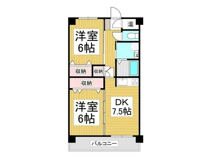 COMODOCUARTO(2DK/3階)の間取り写真