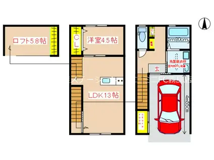 PIENO UNO(1SLDK/1階)の間取り写真