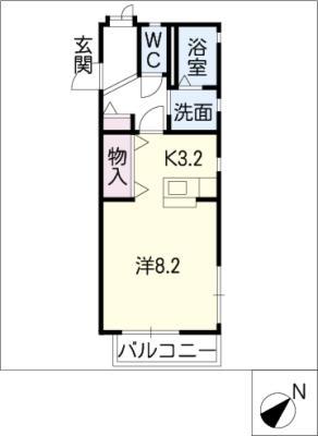 マイウェイディアス21(ワンルーム/1階)の間取り写真
