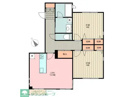 ピノ・レジデンス(2LDK/3階)の間取り写真