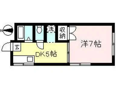 コーポ瑞穂(1DK/1階)の間取り写真