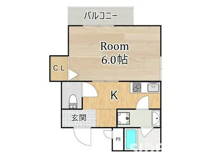 シャルム千林三番館(1K/1階)の間取り写真