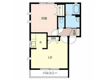 グランリュミエール(1LDK/2階)の間取り写真