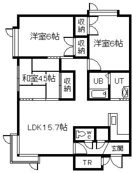 メープル神居(3LDK/2階)の間取り写真