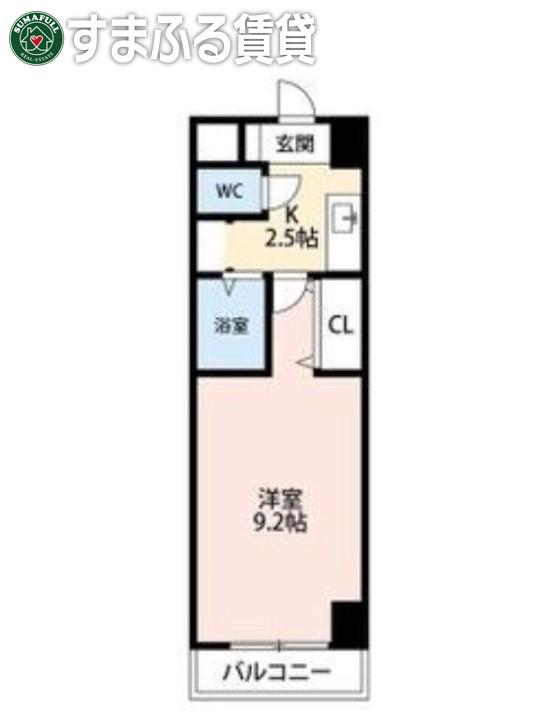 A・CITY三河安城東町(1K/4階)の間取り写真