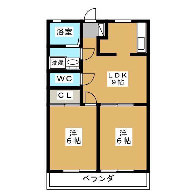 ガーデン久我山(2LDK/2階)の間取り写真
