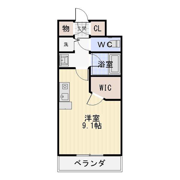 コンフォート大泉(ワンルーム/2階)の間取り写真
