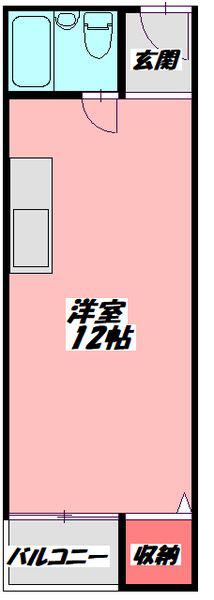 ドエル大枝(ワンルーム/2階)の間取り写真