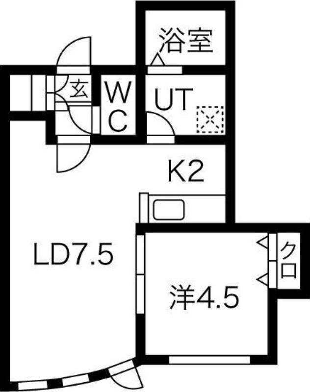 プレシャス6番館(1LDK/2階)の間取り写真