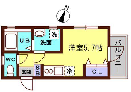 ファーストホーム吉野町 (ワンルーム/3階)の間取り写真