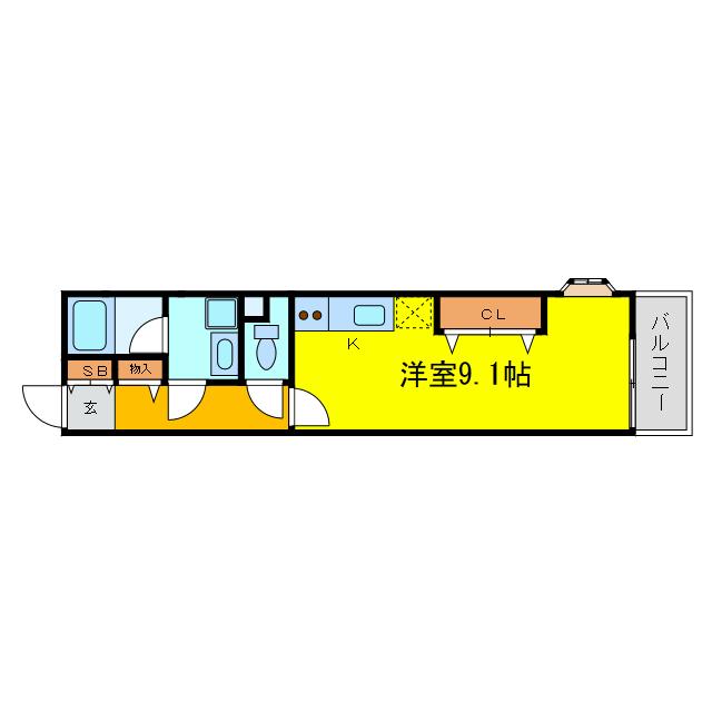 アルグラッド野田駅前(ワンルーム/2階)の間取り写真