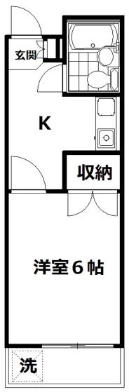 アイボリーコート大森(1K/1階)の間取り写真