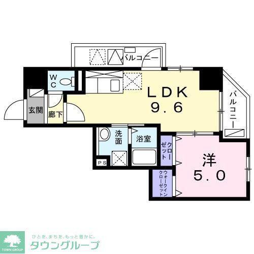 メゾン カルム NO.2(1LDK/2階)の間取り写真