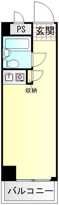 ハイシティ高田馬場(ワンルーム/4階)の間取り写真