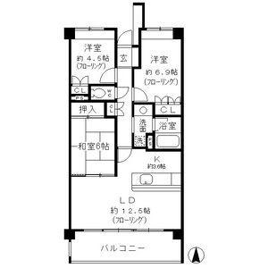 パーク・ホームズ覚王山サウス(3LDK/2階)の間取り写真