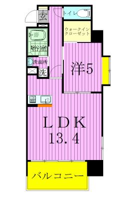 アーク松戸レジデンス(1LDK/7階)の間取り写真