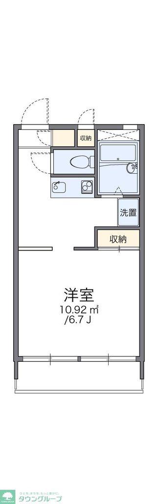 レオパレス要町II(1K/2階)の間取り写真