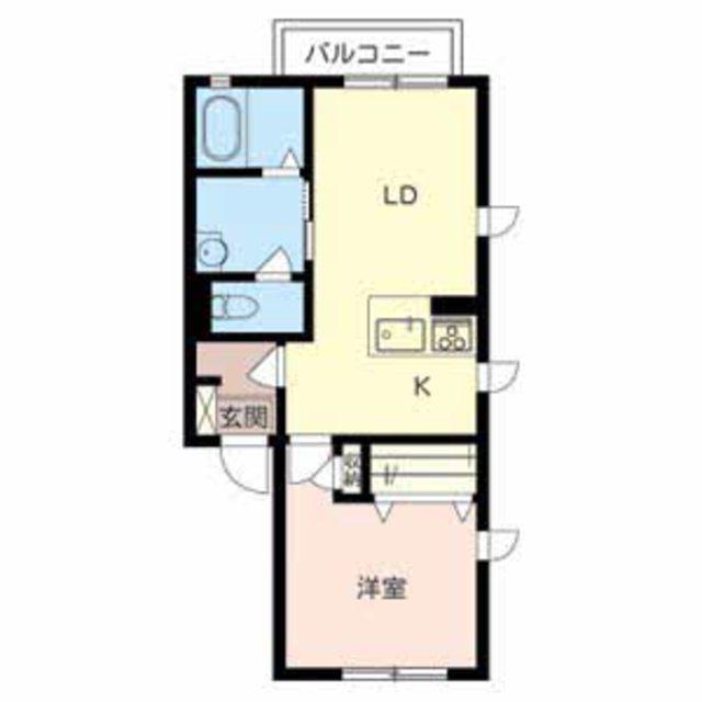シャーメゾンソレイユ(1LDK/2階)の間取り写真
