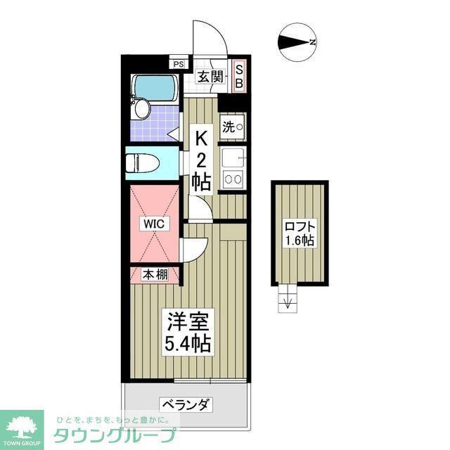 グラツィア(1K/1階)の間取り写真