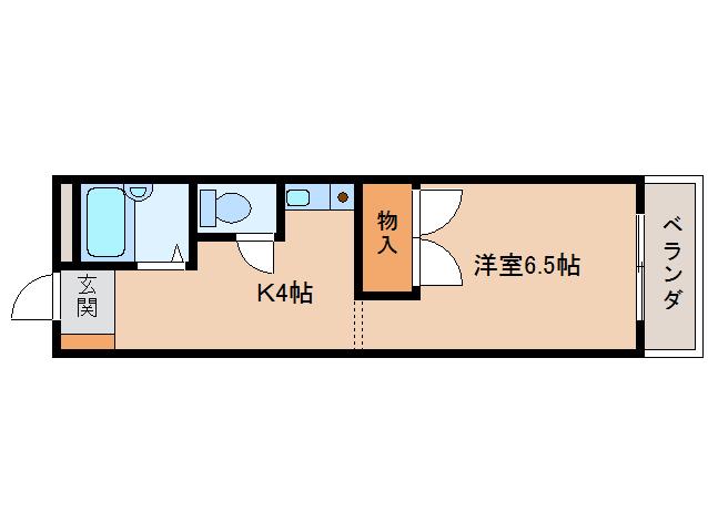 田村マンション(1LDK/3階)の間取り写真