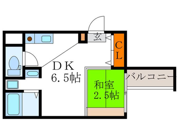 EASE大宮(1DK/2階)の間取り写真