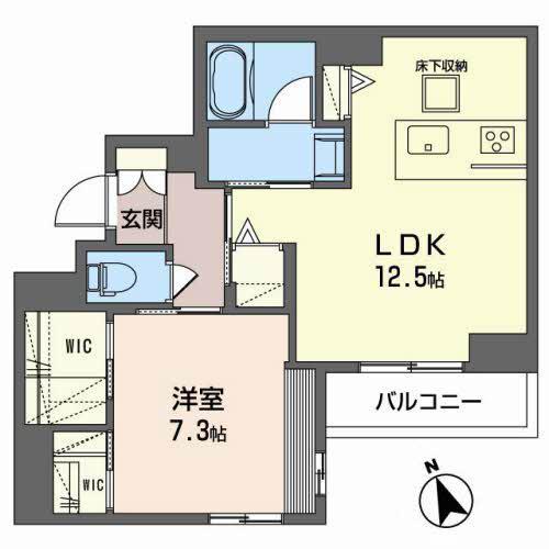 FELISEED長町1丁目(1LDK/1階)の間取り写真