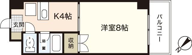 めーるにしむら(1K/2階)の間取り写真
