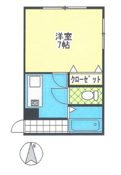 CASA白河(1K/3階)の間取り写真